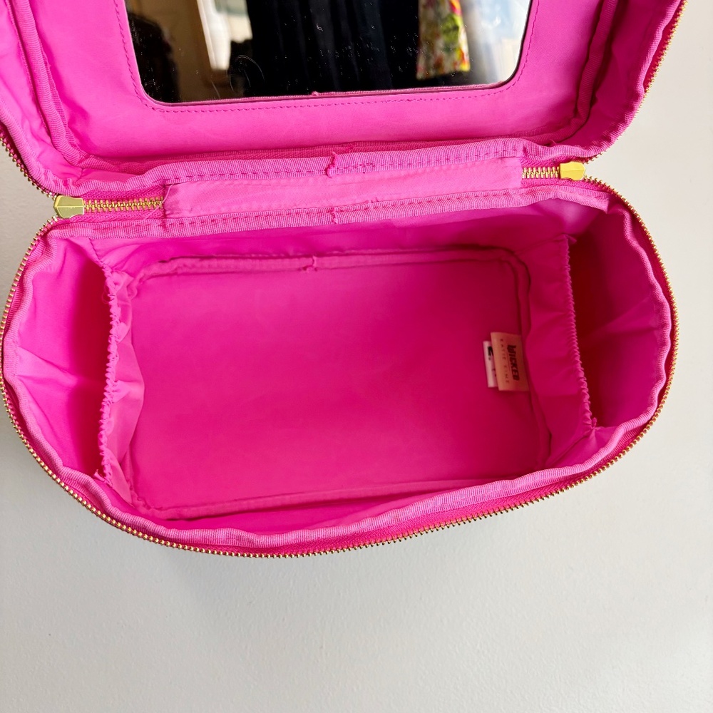 WICKED X Katie Kime Makeup Cosmetic Train Bag NWT HTF Pink Toile Glinda OZ - Picture 10 of 15